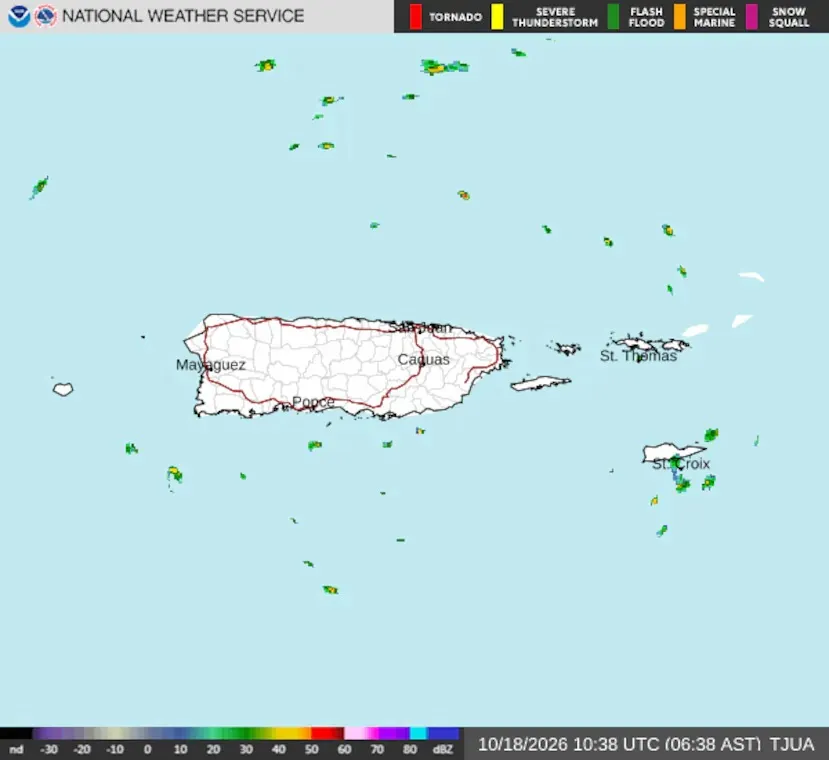 Aguaceros y tronadas podrían provocar inundaciones esta tarde en Puerto Rico