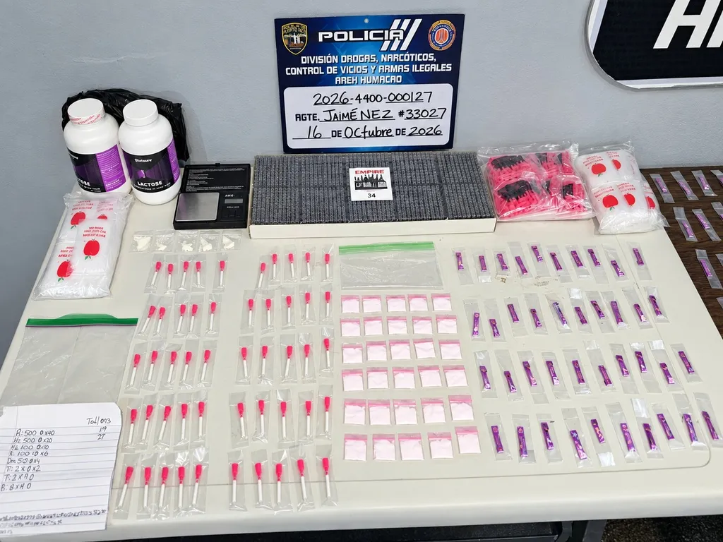 Arrestan a un hombre en Naguabo y le ocupan heroína, crack y cocaína