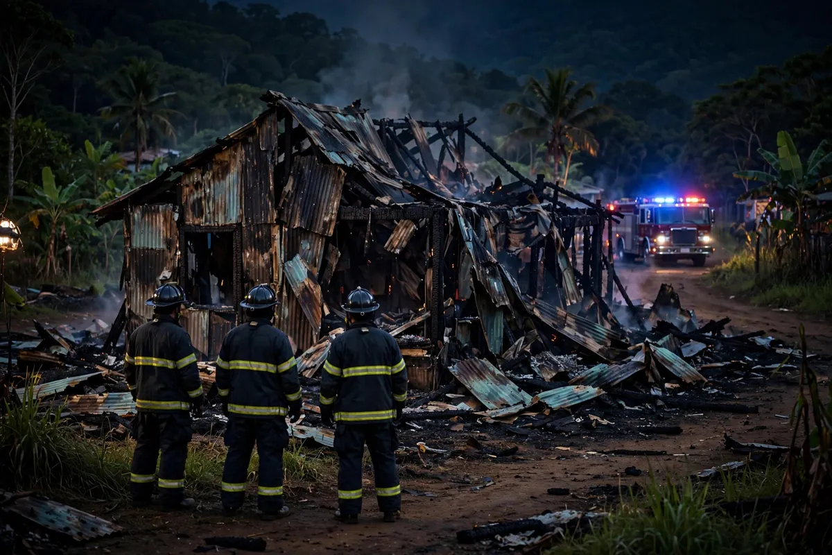Un incendio deja sin hogar a un hombre de 88 años tras consumir su casa en Juana Díaz