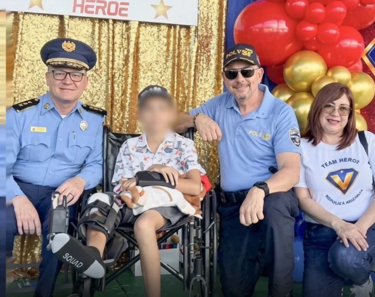 «Tu valentía nos inspira»: la Policía rinde homenaje en Utuado al niño de 11 años que llamó al 9-1-1 en medio de un ataque con machete