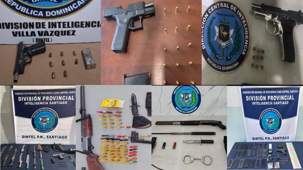 La Policía Nacional arresta a 287 personas y ocupa 39 armas de fuego en operativos en varias provincias