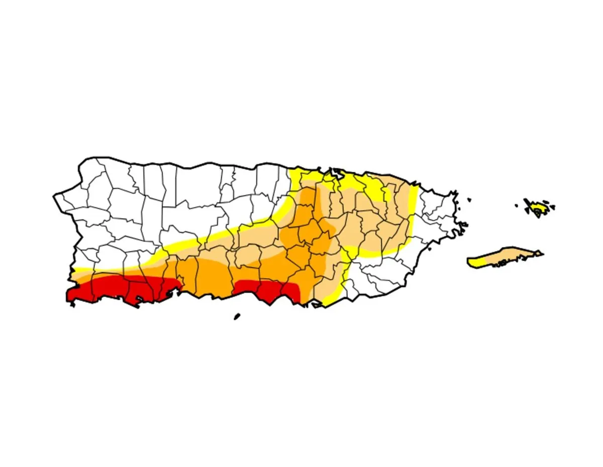 La sequía cede un poco en Puerto Rico, pero la extrema se mantiene en el 7.2% del territorio