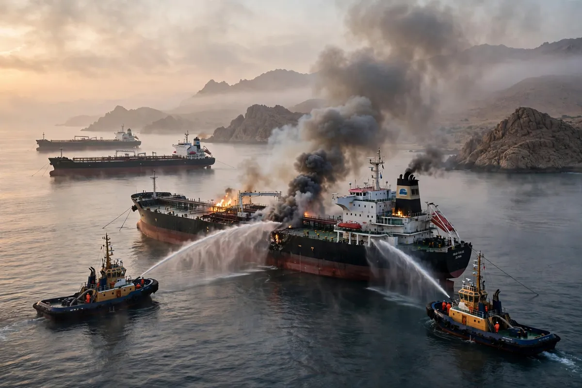 Siete petroleros quedan dañados en una sola noche en Ormuz y Teherán amenaza las bases de Estados Unidos