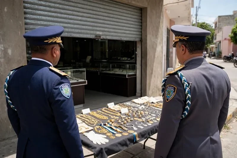 Policía recupera parte de las prendas robadas en una joyería de Santiago valoradas en RD$1.4 millones