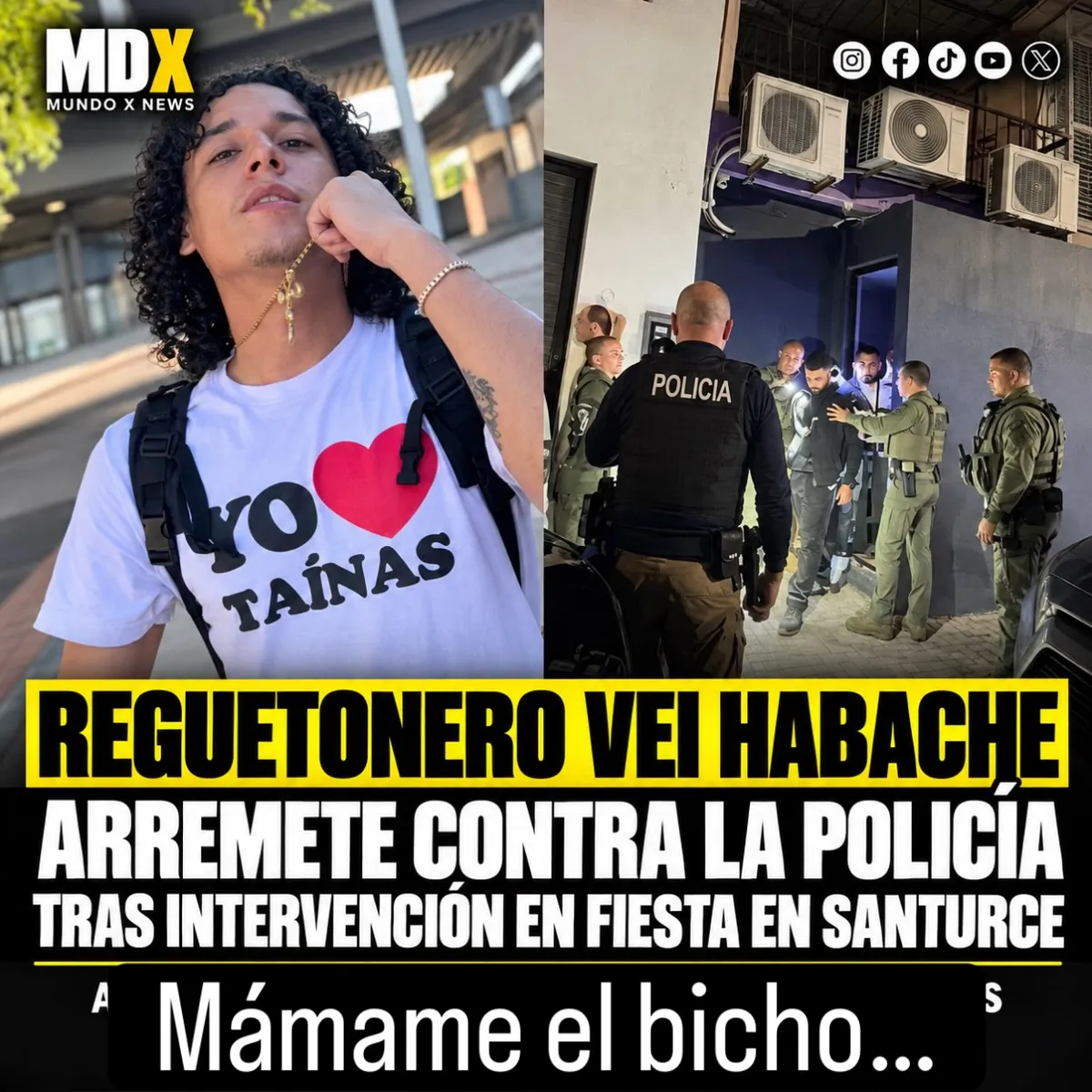 Vei Habache explota contra la Policía Municipal de San Juan tras la intervención que detuvo su show en Santurce
